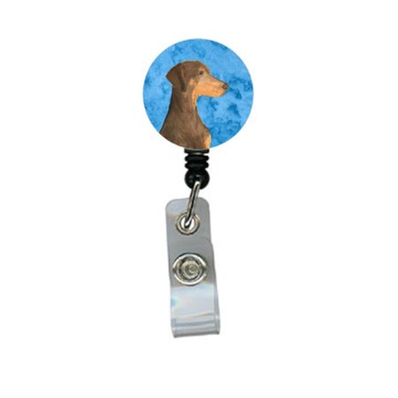 TEACHERS AID Doberman Retractable Badge Reel Or Id Holder With Clip TE234799